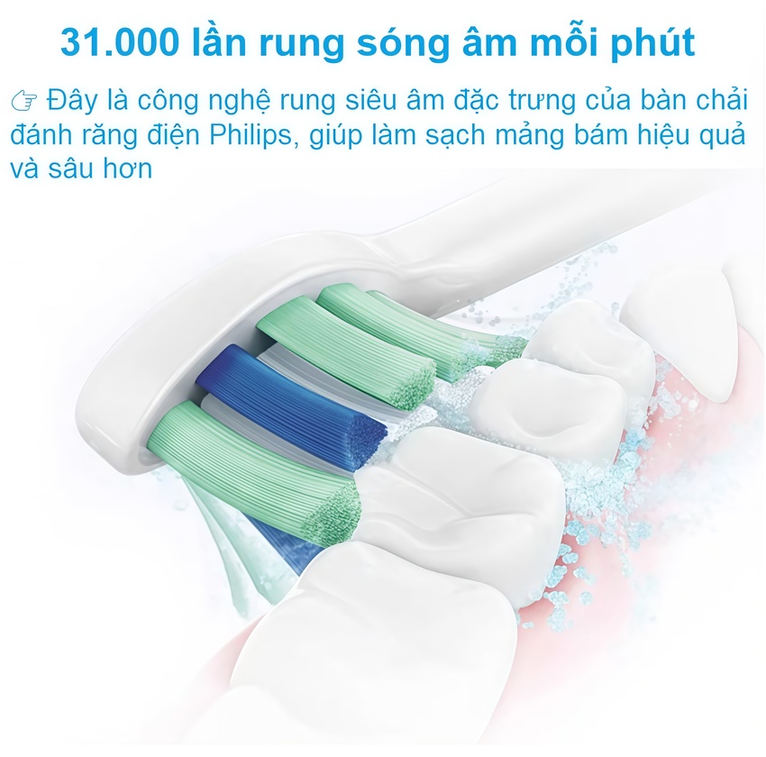 Bàn chải đánh răng điện thương hiệu Hà Lan cao cấp Philips DiamondClean Series 1 HX5070 - Hàng nhập khẩu