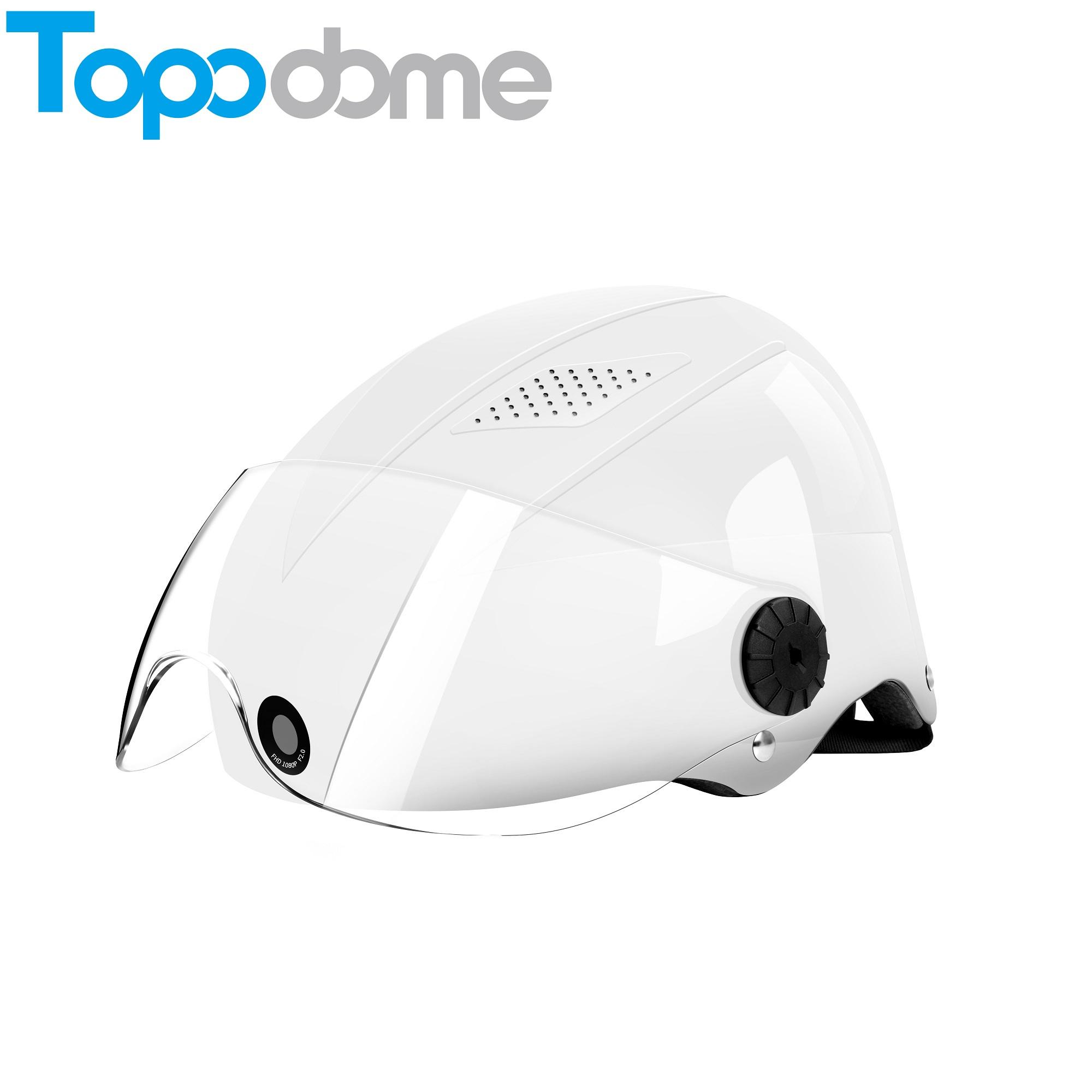 Topodome 1080p WiFi Hotspot Bluetooth Loa liên lạc ghi chép tích hợp 3000mah Pin Motorcycle Mũ bảo hiểm phía trước camera
