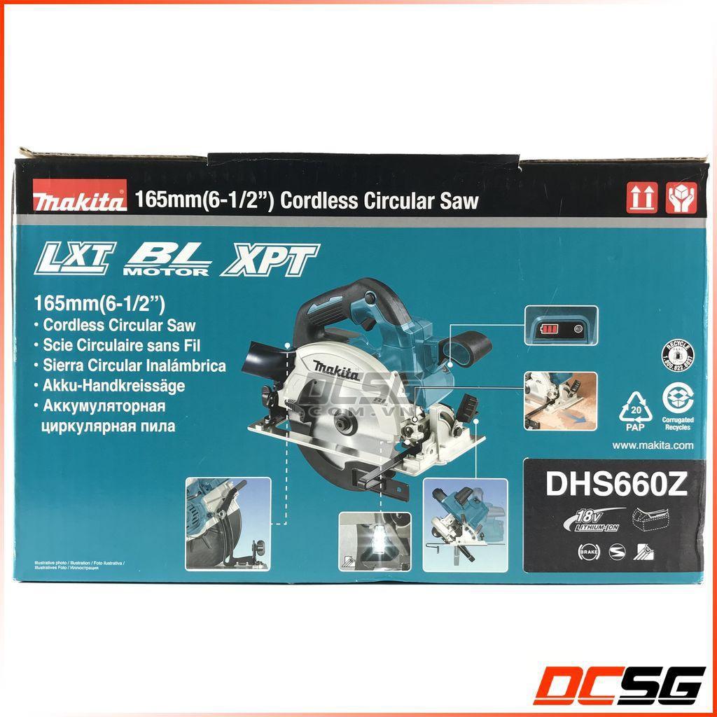 Máy cưa đĩa 165mm dùng pin 18V Makita DHS660Z