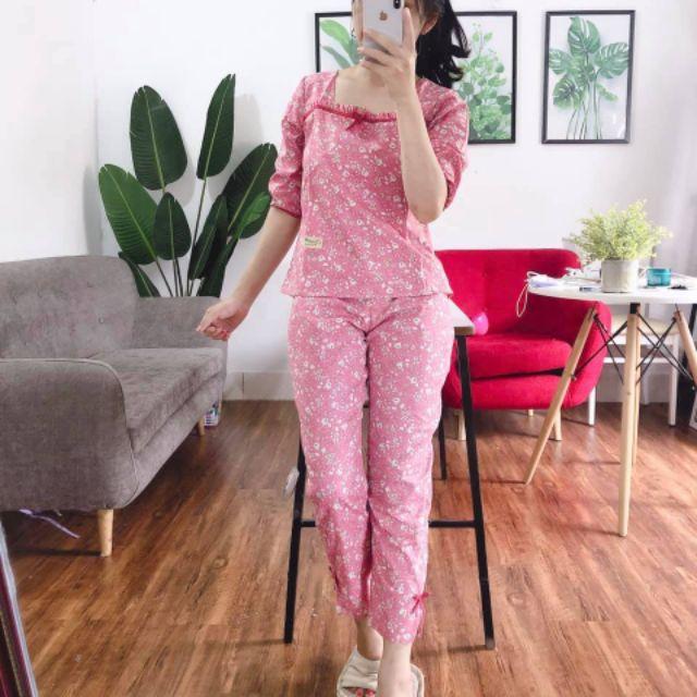 Đồ bộ mặc nhà, đồ ngủ cao cấp cổ vuông đủ size