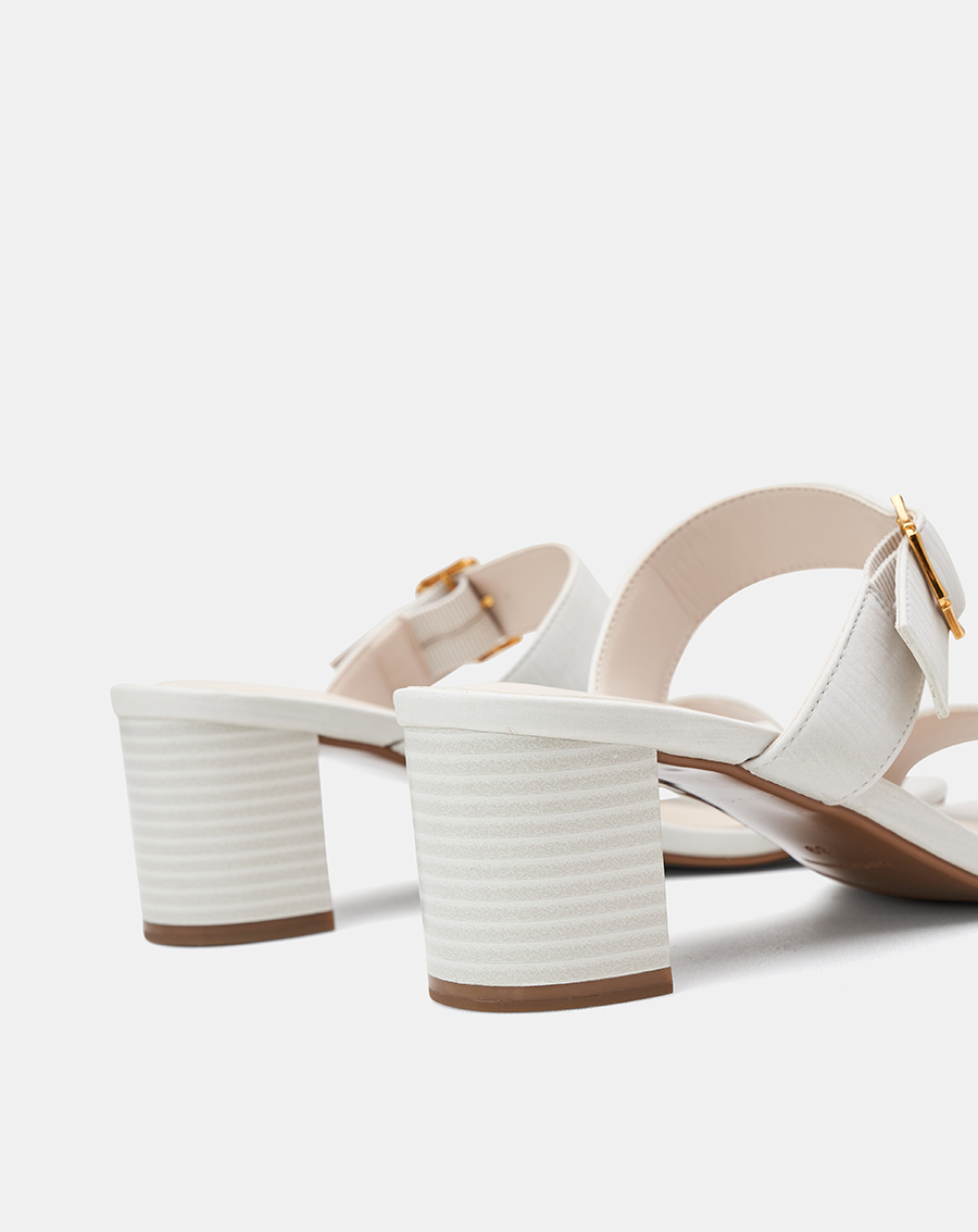 Giày Sandal Nữ 5cm Thời Trang JUNO Gót Vuông Quai Ngang Phối Khóa Trang Trí SD05104