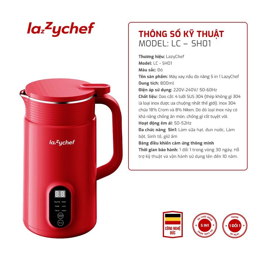 Máy Xay Ăn Dặm Cho Bé LazyChef 800ml- Làm Cháo Bí Đỏ, Chưng Yến, Làm Sữa Hạt Công Nghệ Đức