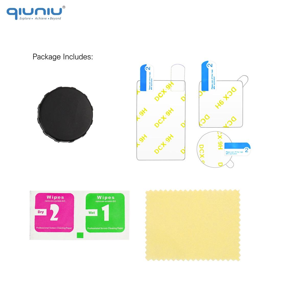 QIUNIU Ống Kính Bảo Vệ Màn Hình Ống Kính Phim Bảo Vệ Với Máy Ảnh Nắp Ống Kính Cho DJI Osmo Action 1 Phụ Kiện Máy Ảnh Thể Thao