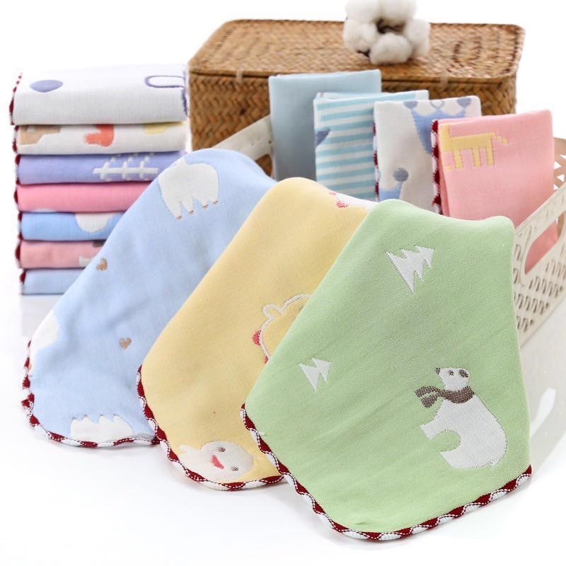 Sét 5 Khăn Sữa Xô Rửa Mặt 6 Lớp Cho Bé