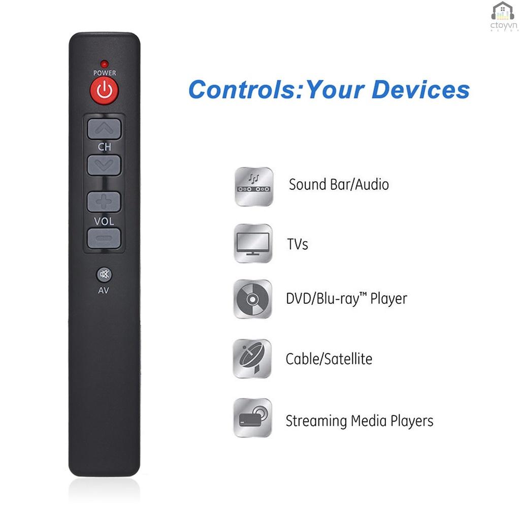 Điều khiển từ xa hồng ngoại 6 phím cho TV DVD VCR SAT CBL VCD