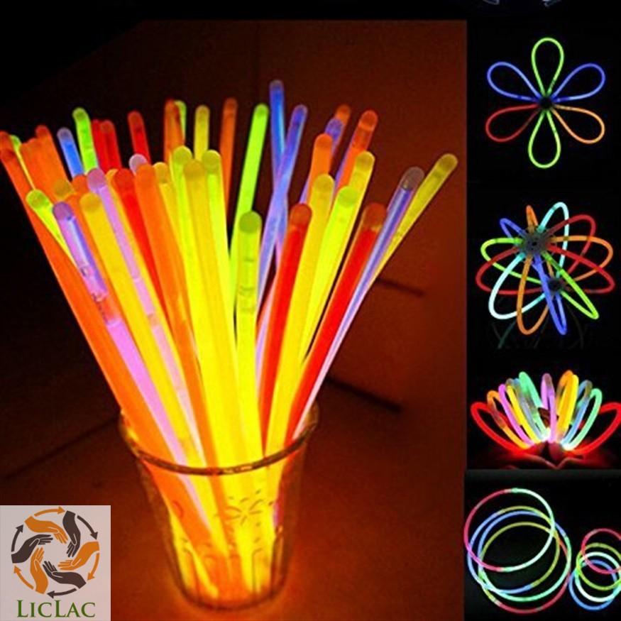 Hộp 100 Vòng Tay dạ Quang - Que Phát Sáng ( Glow Stick ) - LICLAC prooo  NMS12171