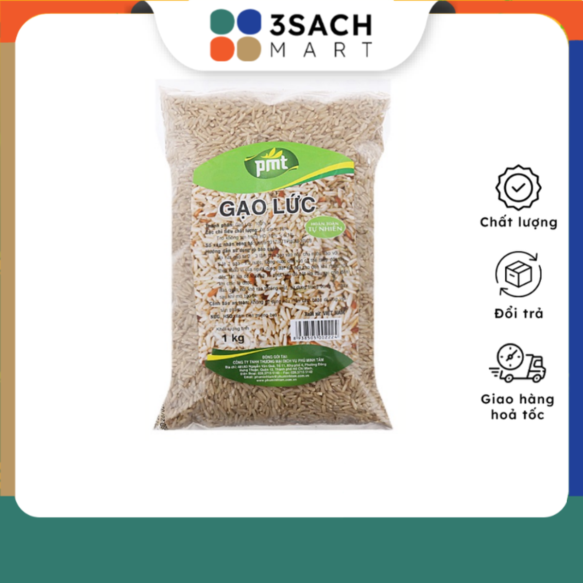 Gạo Lứt Thơm Pmt – gói 1kg