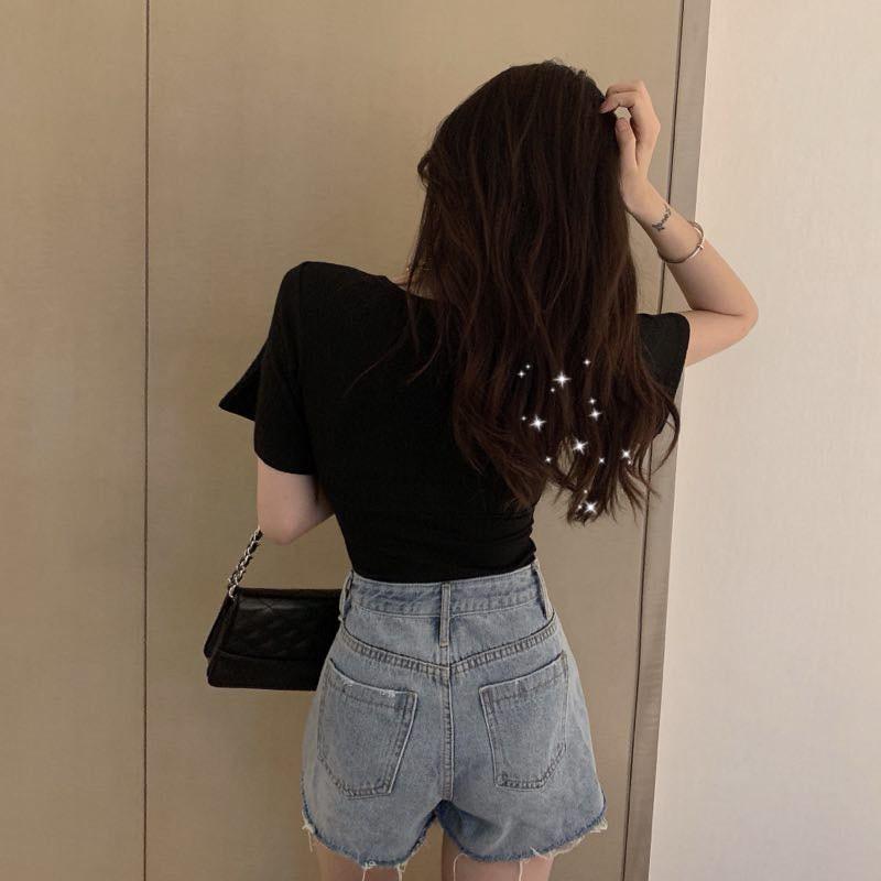 Áo Thun Dáng Ôm Thiết Kế Giản Dị Thời Trang