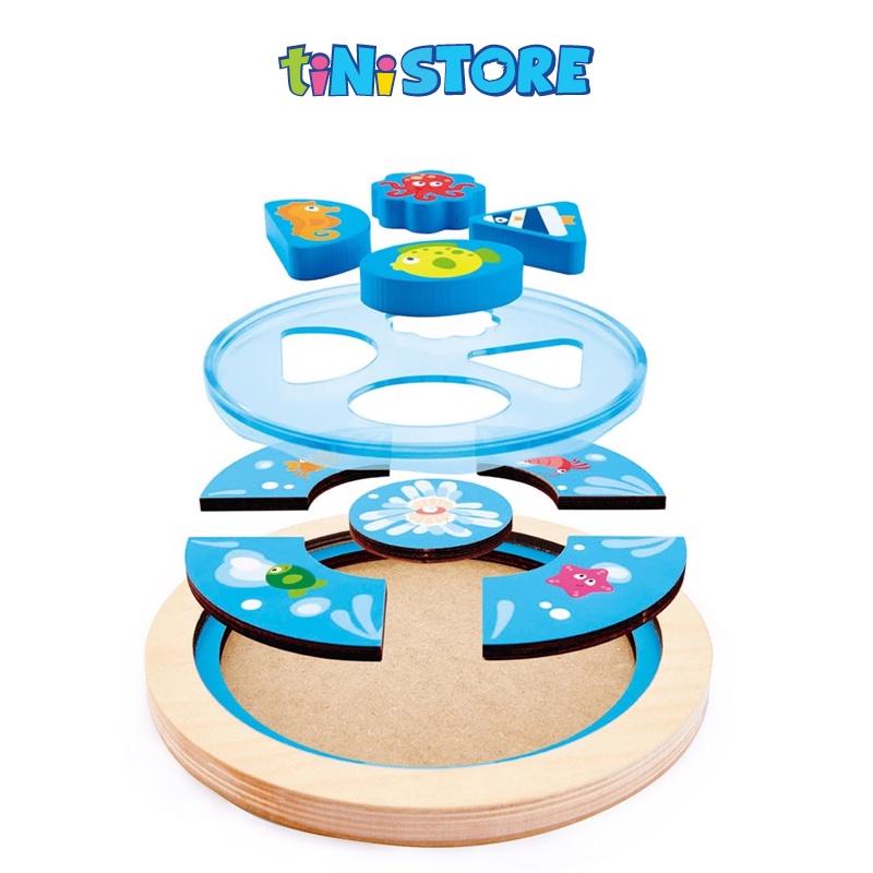 Đồ chơi xếp hình gỗ Hape mô hình đại dương xanh E1604A