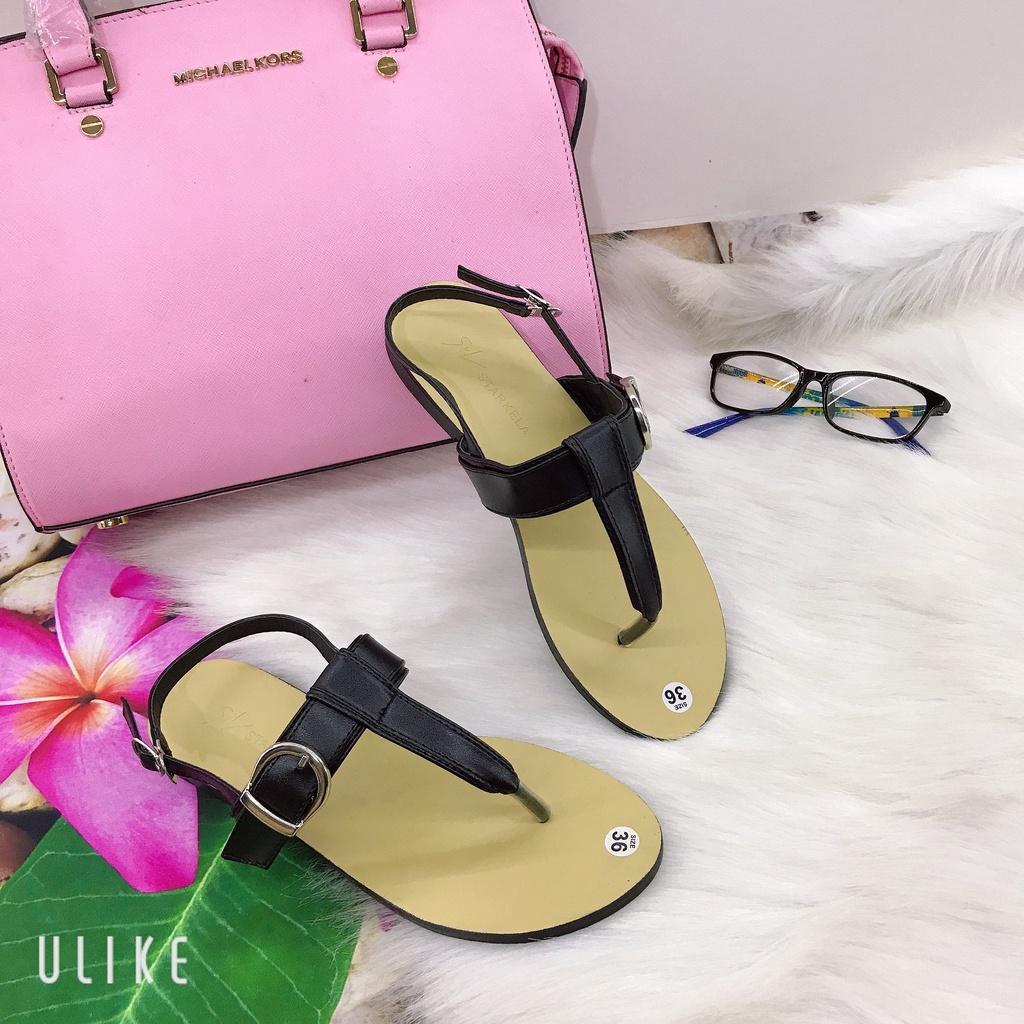 Dép Sandal Nữ Đế Bệt Xỏ Ngón, Sandal Nữ Đế Bằng Siêu Cute