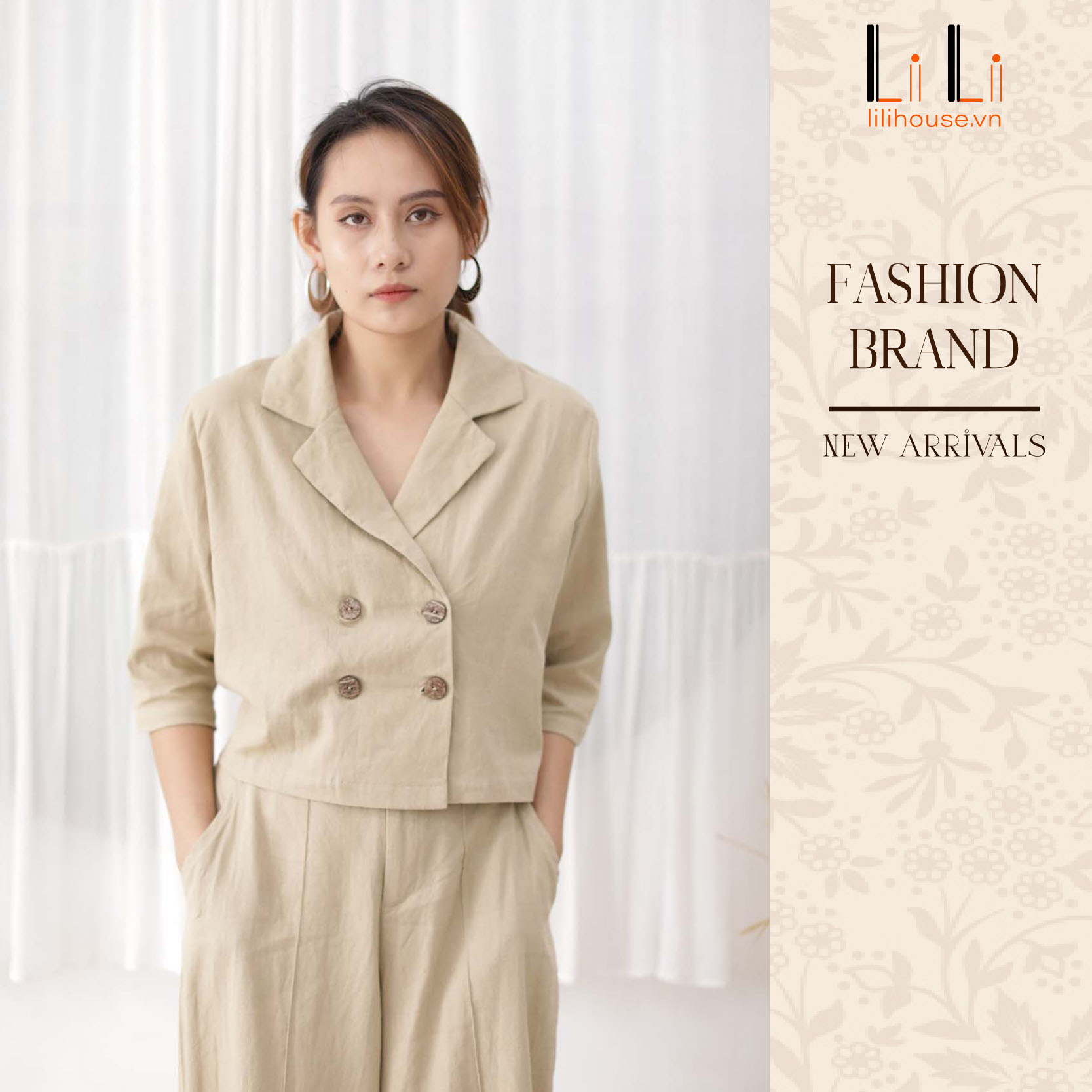 BST Áo kiểu lửng - Chất liệu Linen Cao Cấp
