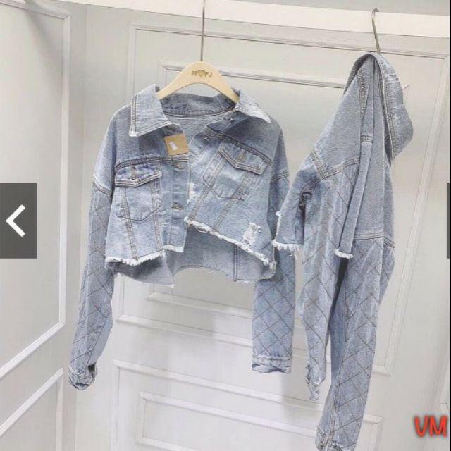 Áo bò dáng croptop - Áo khoác bò