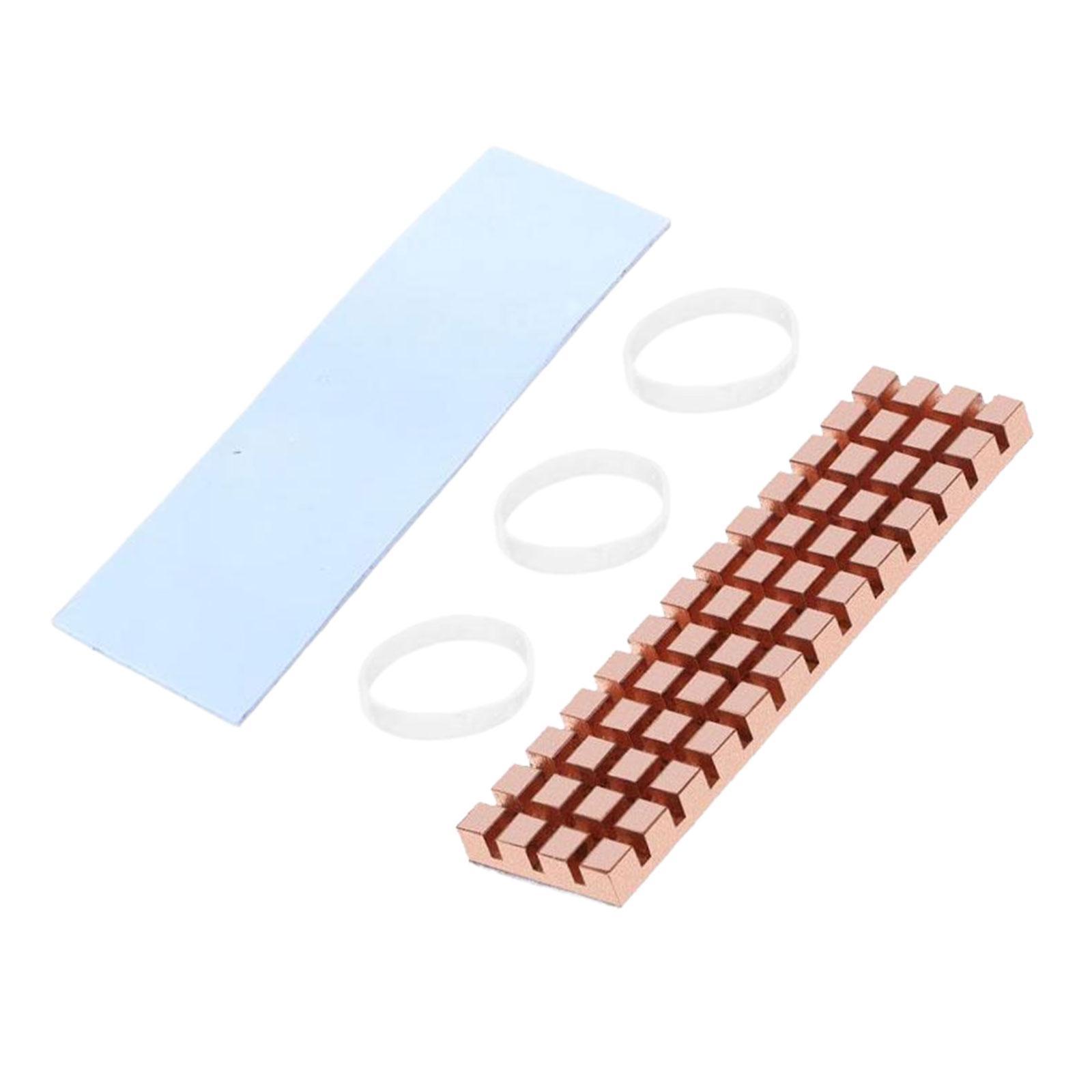 2280 M.2 SSD heat sink Thermal Pad Fittings Durable Lightweight 1 Set heat sink  Copper Cooling Heat Dissipation  for M.2 2280