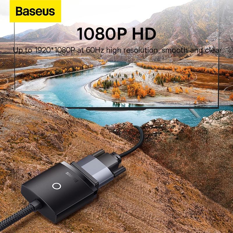 Hub Chuyển Đổi Kết Nối Baseus Lite Series Adapter HDMI to VGA (Hàng chính hãng)