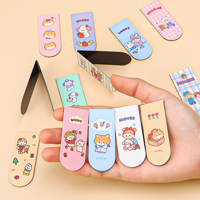 Bookmark Nam Châm, Kẹp Đánh Dấu Sách Hoạt Hình Cute Dễ Thương,Phụ Kiện Trang Trí Sách, Sổ