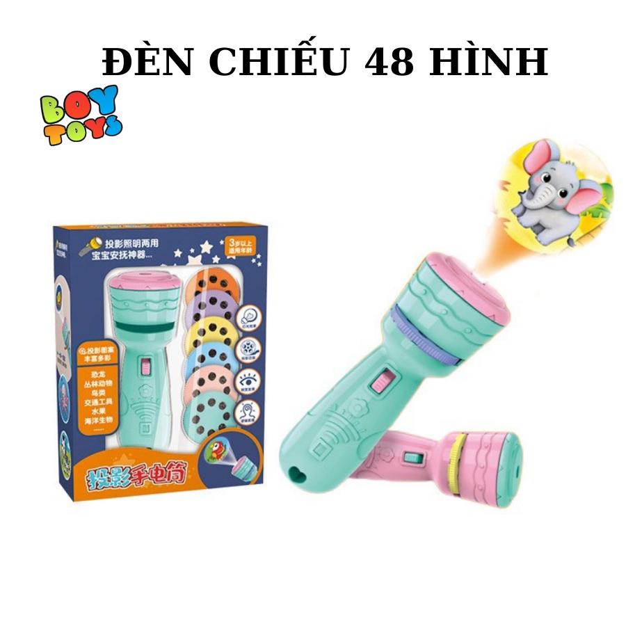 Đèn pin chiếu hình 80 hình động vật ngộ nghĩnh, sắc nét, đồ chơi giáo dục sớm giúp bé nhận biết con vật