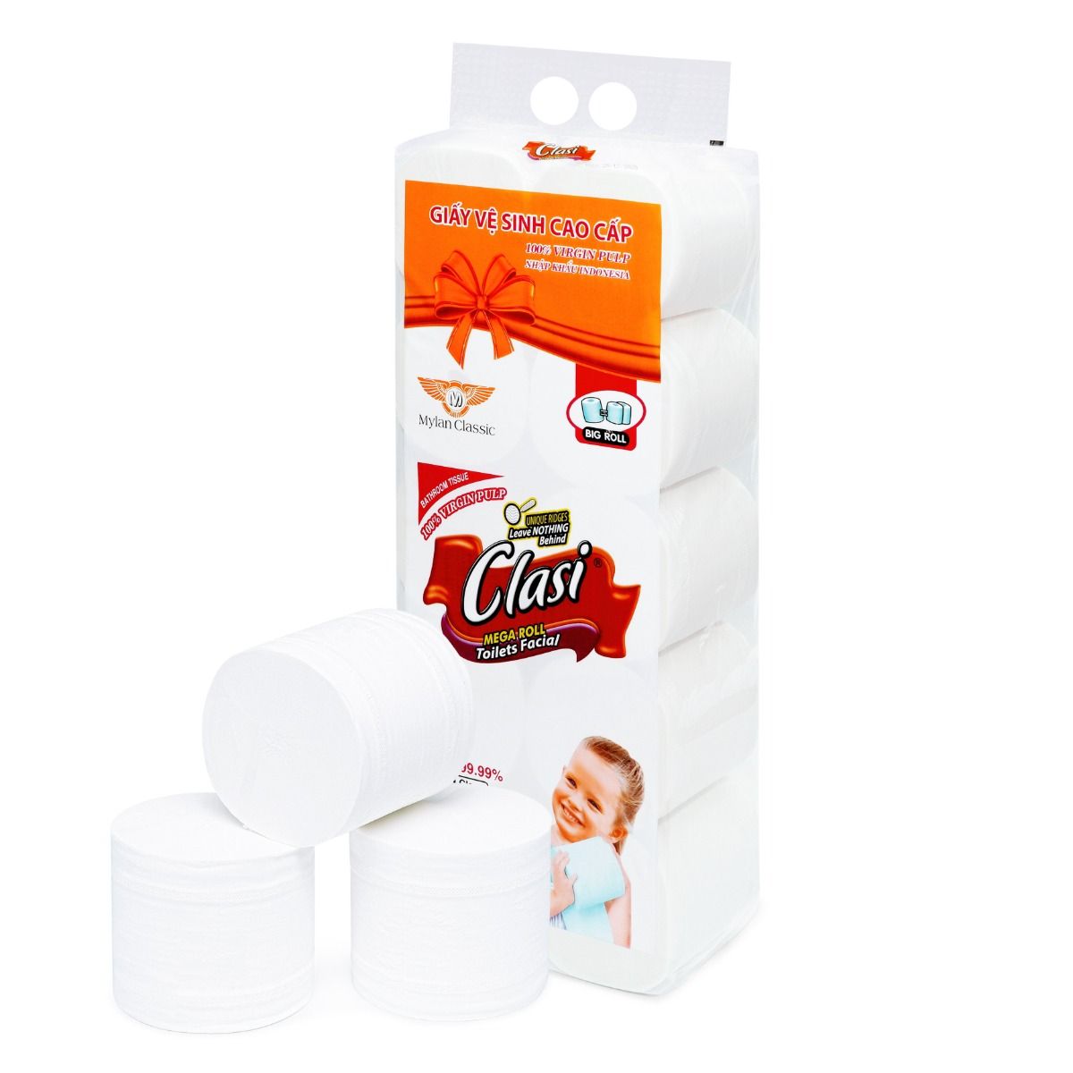 Giấy Vệ Sinh Clasi 4 Lớp có lõi Mylan