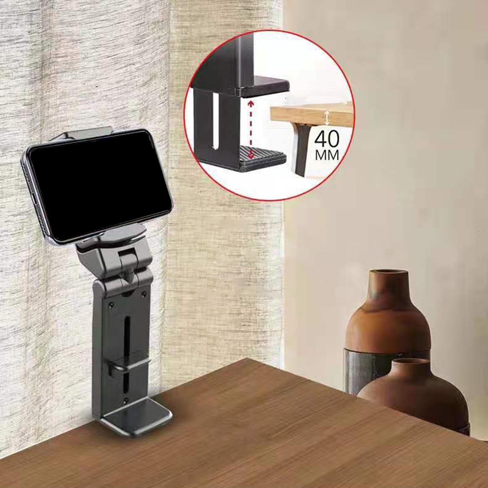 Phone Holder Bracket Stand Clamp Mount Desk Black