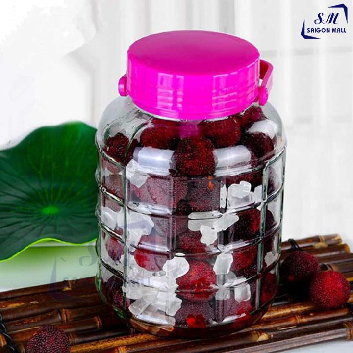 Bình Ngâm Rượu Thủy Tinh Quai Xách 10 lít có van hoặc không van