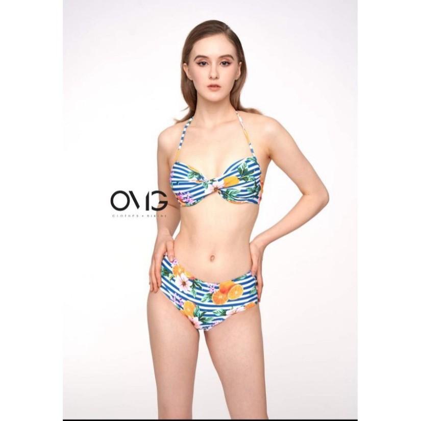Bikini, Đồ Bơi Hai Mảnh Đi Biển Đẹp Quần Cạp Cao Mút Dày Nâng Ngực VATIXA BKN13