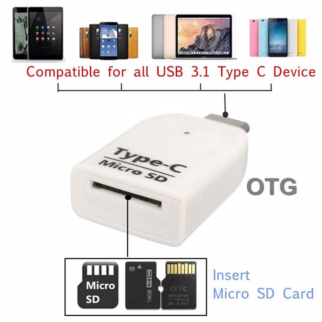 USB 3.1 Type C to Micro SD Card Reader