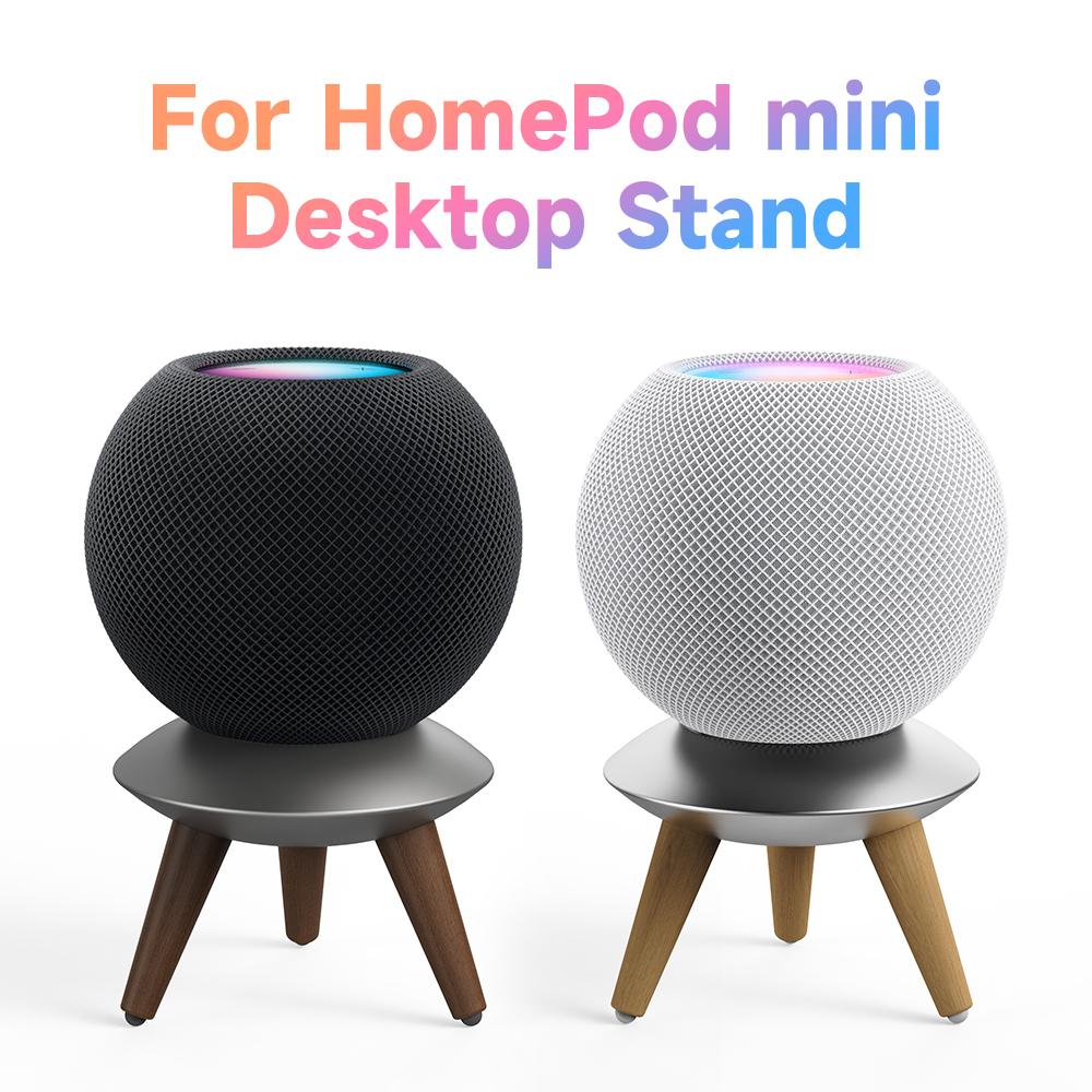 Máy giữ kim loại đứng loa thông minh di động cho Apple HomePod Mini, cơ sở máy tính để bàn không trượt nhỏ cho phụ kiện của giá đỡ âm thanh Color: Dark Grey Set Type: Only Stand