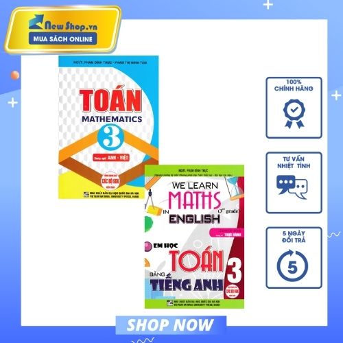 COMBO WE LEARN MATHS IN ENGLISH - EM HỌC TOÁN BẰNG TIẾNG ANH 3 + TOÁN 3 - MATHEMATICS 3