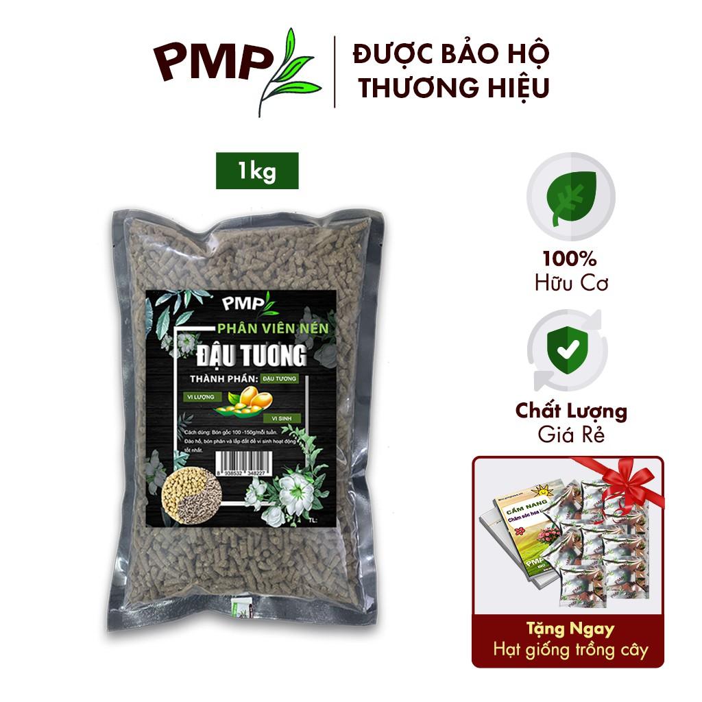 Phân tan chậm vi sinh siêu lân PMP bón cho hoa, cây cảnh, rau sạch dạng viên nén 1kg