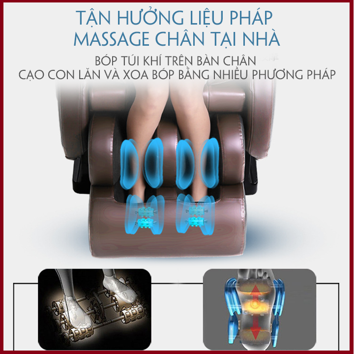 Ghế MatXa Trị Liệu Toàn Thân. Ghế Massage Toàn Thân Cao Cấp. Chế Độ Không Trọng Lực. Massage Đa Điểm. 22 Túi Khí Cảm Biến Nhiệt