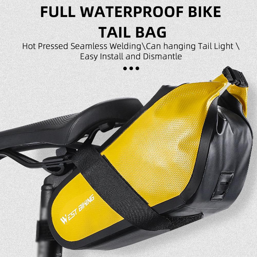 Bike Saddle Tube Bag Waterproof Bicycle Under Seats Bag Large Capacity Cycling Storage Bag Quick Release Bicycle Accessories