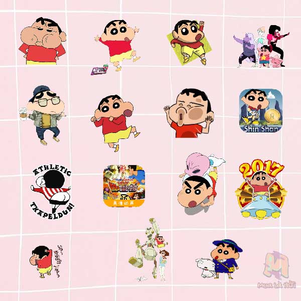 Miếng dán Stickers chủ đề Shin - Cậu bé bút chì