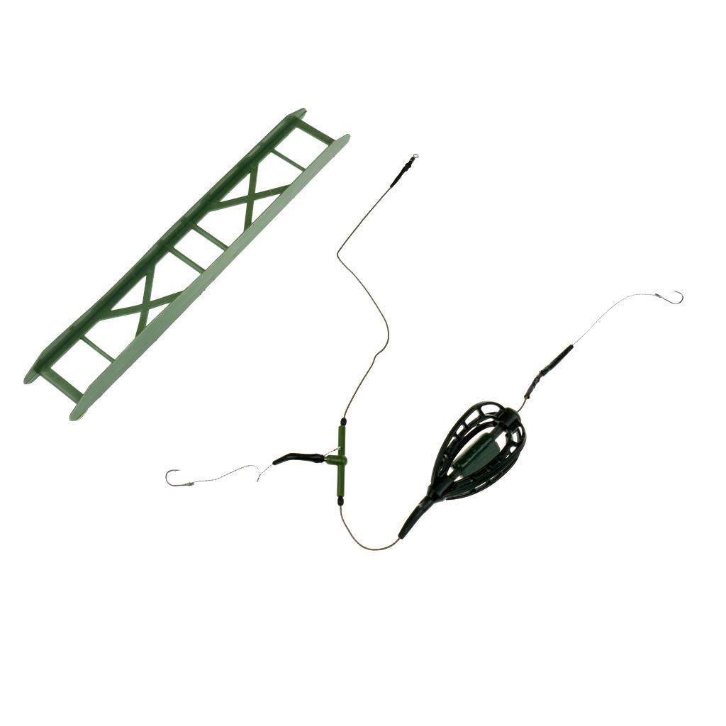 Carp Fishing Inline Method Feeder Cage Hook Rig Set Coarse Fishing Tackles 30g,40g,50g,60g Fishing Accessories