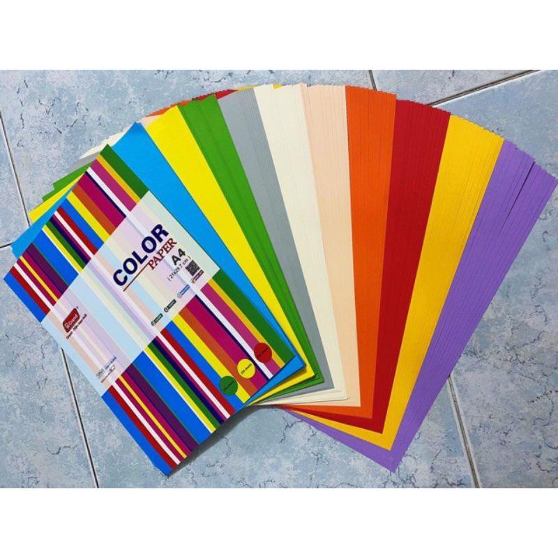 GIẤY MỸ THUẬT 80GSM XẤP 10 MÀU 100 TỜ