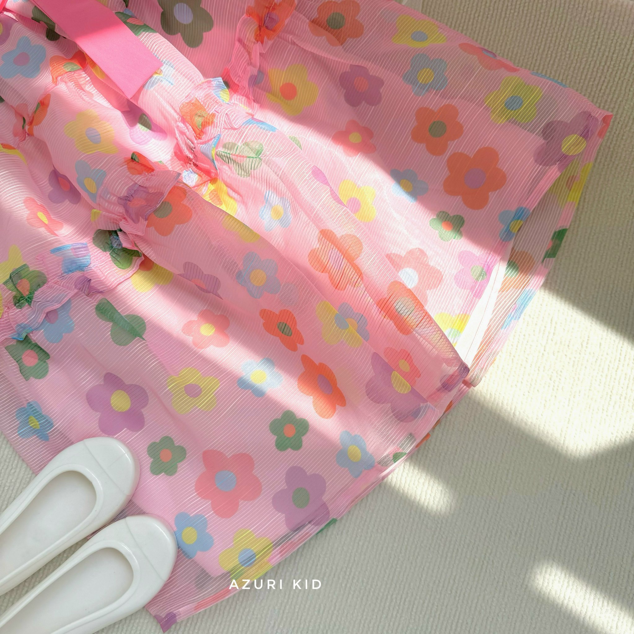 Đầm babydoll cho bé gái đính nơ cánh tiên phong cách Hàn Quốc từ 12-35kg chất vải tơ mềm mát