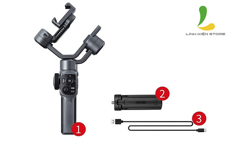 Gimbal Zhiyun Smooth 5S / Smooth 5S combo - Tay cầm chống rung 3 trục cho điện thoại phiên bản nâng cấp có joystick Zoom và Focus độc quyền - Hàng nhập khẩu