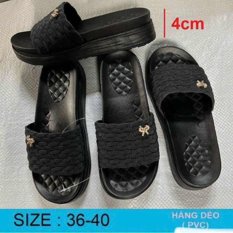 Dép nhựa nữ đế cao 4cm êm mềm ba mẫu size 36_40