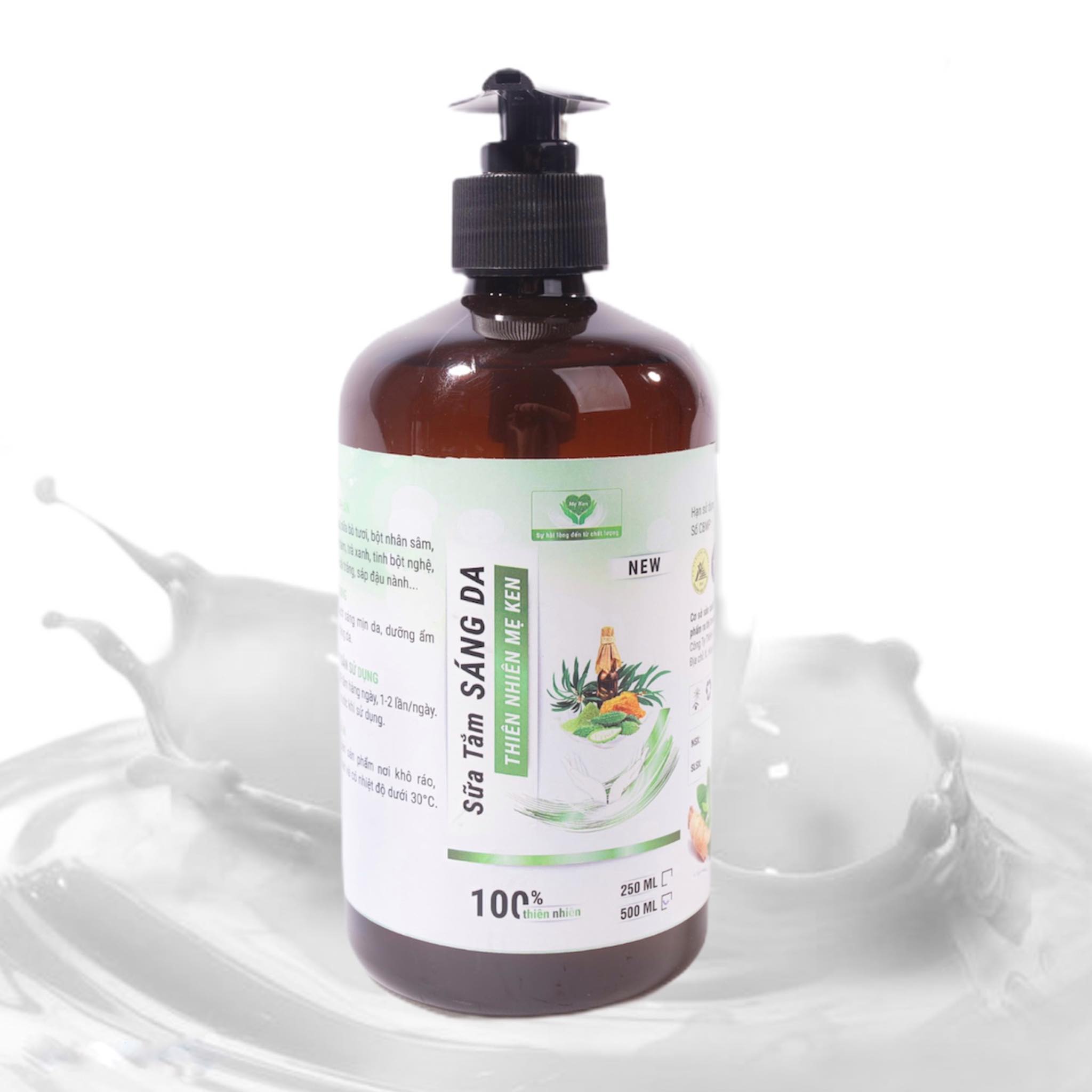 SỮA TẮM SÁNG DA THIÊN NHIÊN MẸ KEN 500ML Mẫu  Mới - Sữa tắm dưỡng ẩm, sáng da, chống lão hóa, giảm thâm da