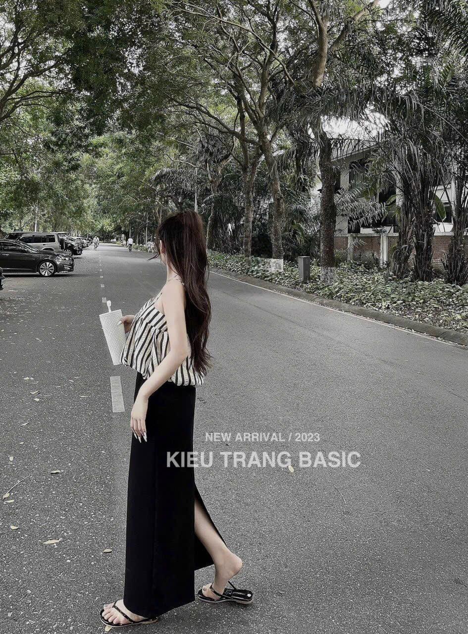 SET ĐI CHƠI, SET 2 MÓN ÁO BÍ CÚP NGỰC 2S PHỐI CHÂN VÁY DÀI SIÊU HOT