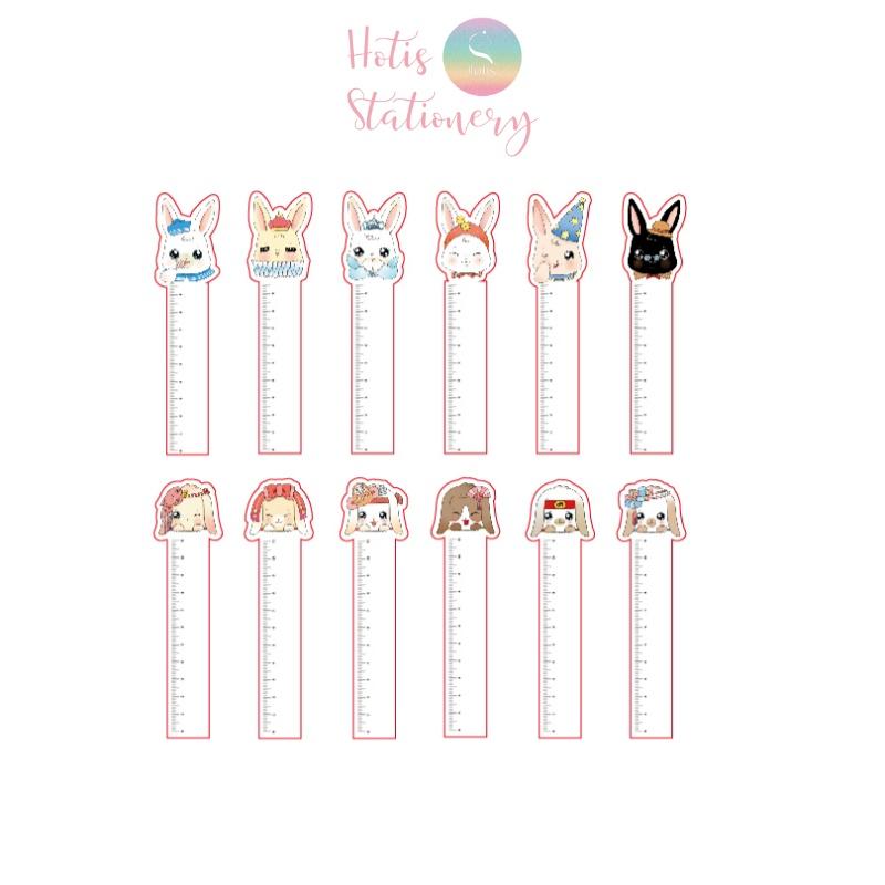 Bookmark thước kẻ đánh dấu sách hình thỏ kawaii - Hộp 30 thẻ, có tách set lẻ