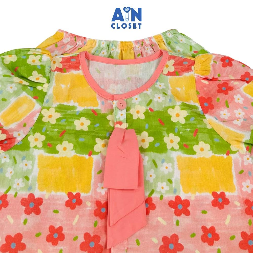 Bộ quần áo Lửng bé gái họa tiết Mảng Hoa Cotton - AICDBGW0MXM3 - AIN Closet