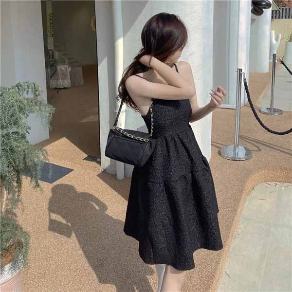 Đầm maxi hai dây xoè công chúa retro [HÀNG CHUẨN] đi biển hoặc dạ tiệc