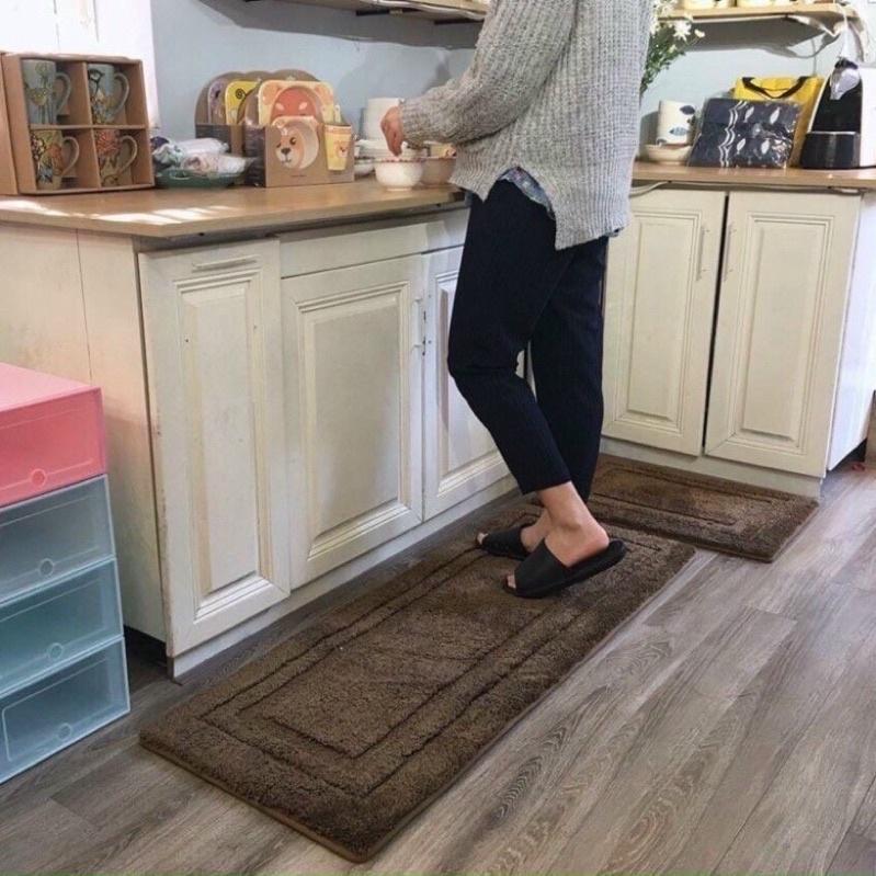 Thảm lau chân, thảm decor siêu thấm hút sợi bông cotton 100% siêu mềm mại - 3 kích thước 40x60/50x70/40x120cm