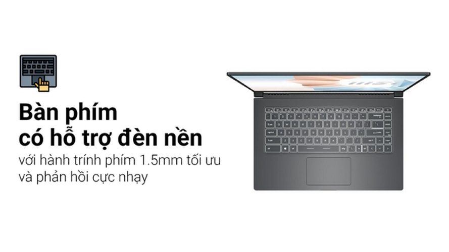 Laptop MSI Modern 15 A5M 234VN R5 5500U/8GB/512GB/15.6&quot;FHD/Win 11_Hàng Chính Hãng