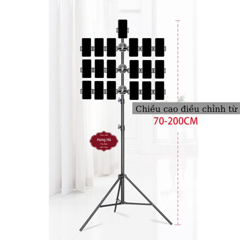 Cây live giá đỡ điện thoại livestream,quay tiktok 3 chân tripod cao từ 70cm đến 2m cho nhiều kẹp điện thoại thông minh