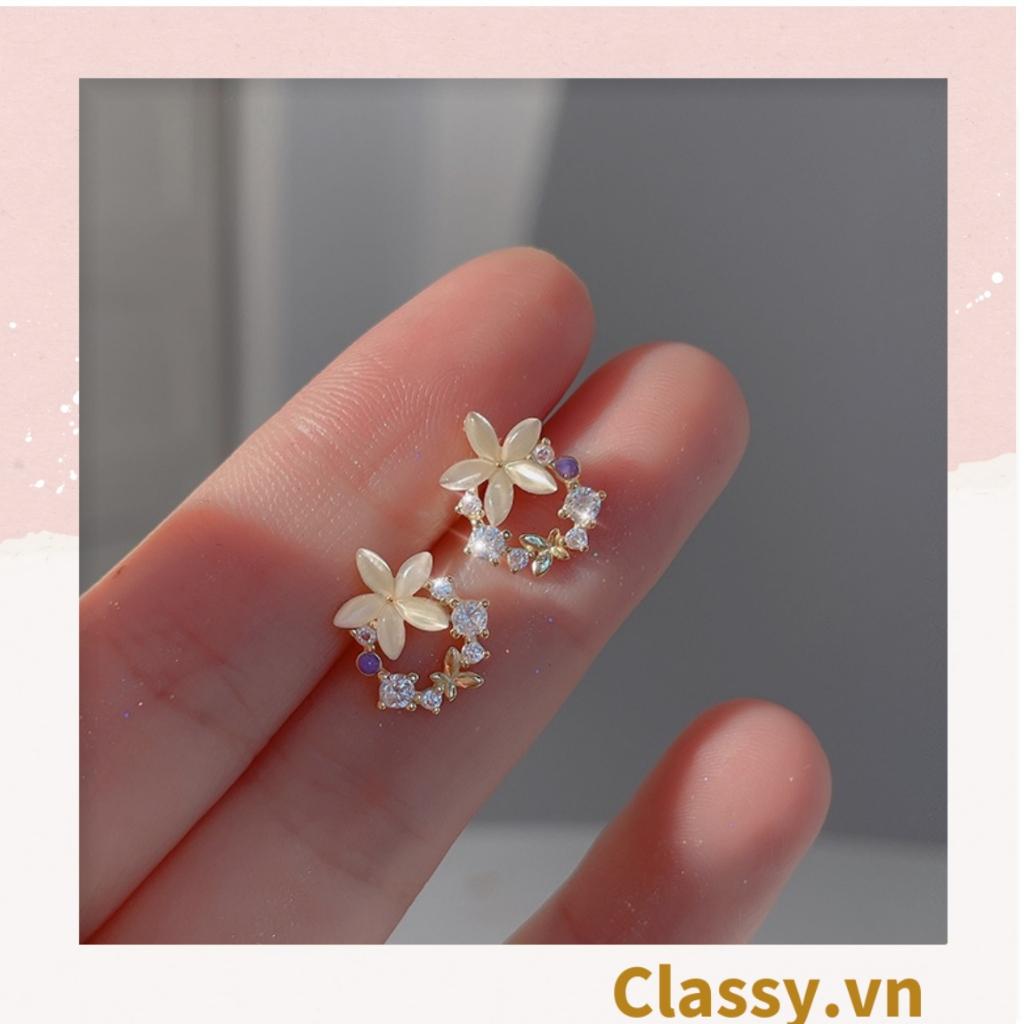 Khuyên tai Bông tai Hoa tai Classy hoa kiểu dáng độc đáo dễ thương PK1605