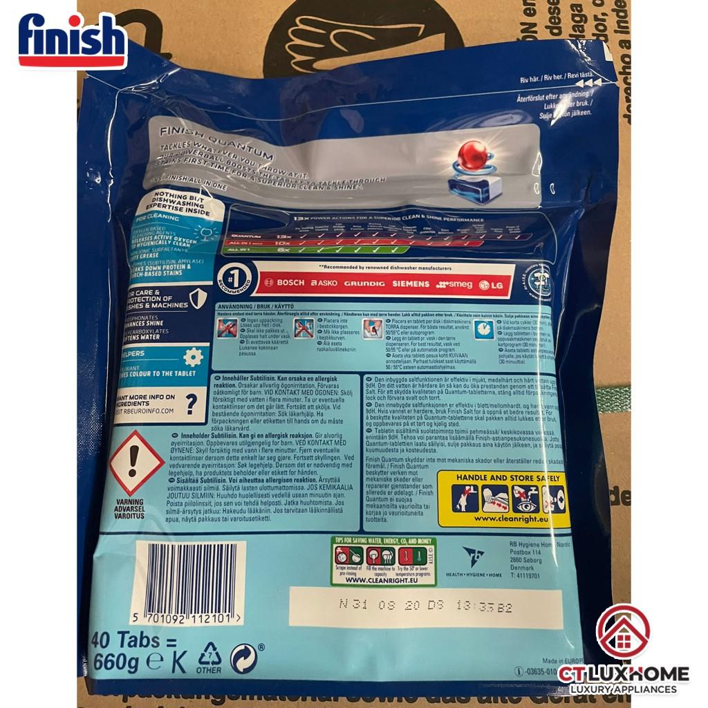 Viên rửa chén bát Finish Quantum 40 viên - Hàng chính hãng