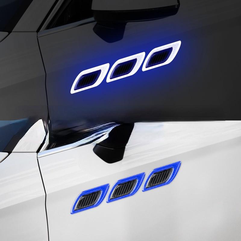 Sticker Sợi Carbon Phản Quang Dán Viền Cửa Xe Hơi Chống Va Chạm