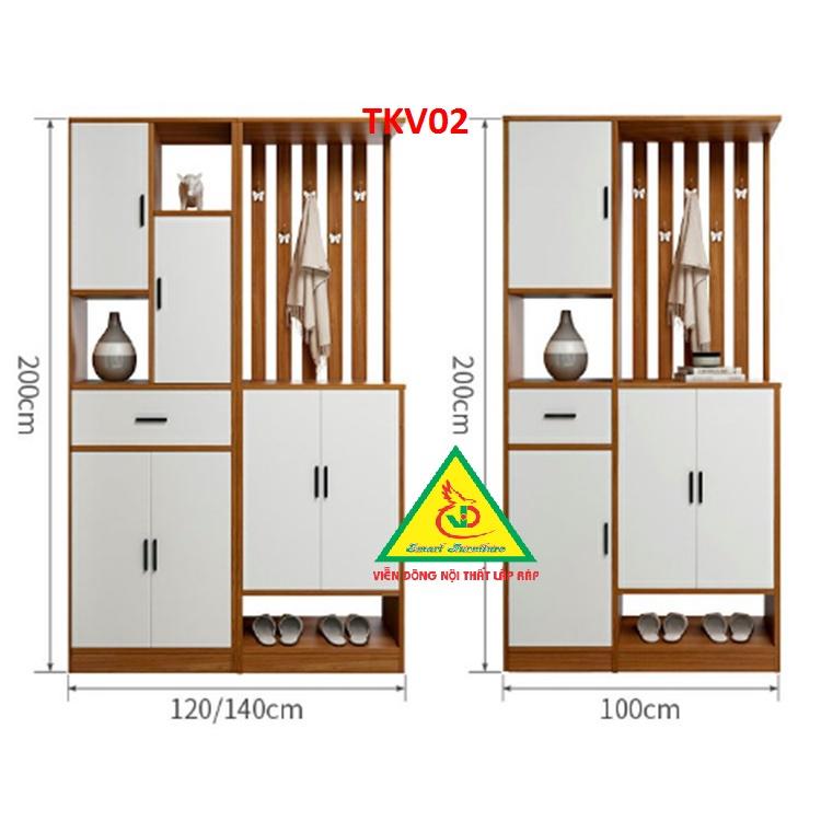 TỦ KỆ TRANG TRÍ KIÊM VÁCH NGĂN TKV02 - Nội thất lắp ráp Viendong Adv