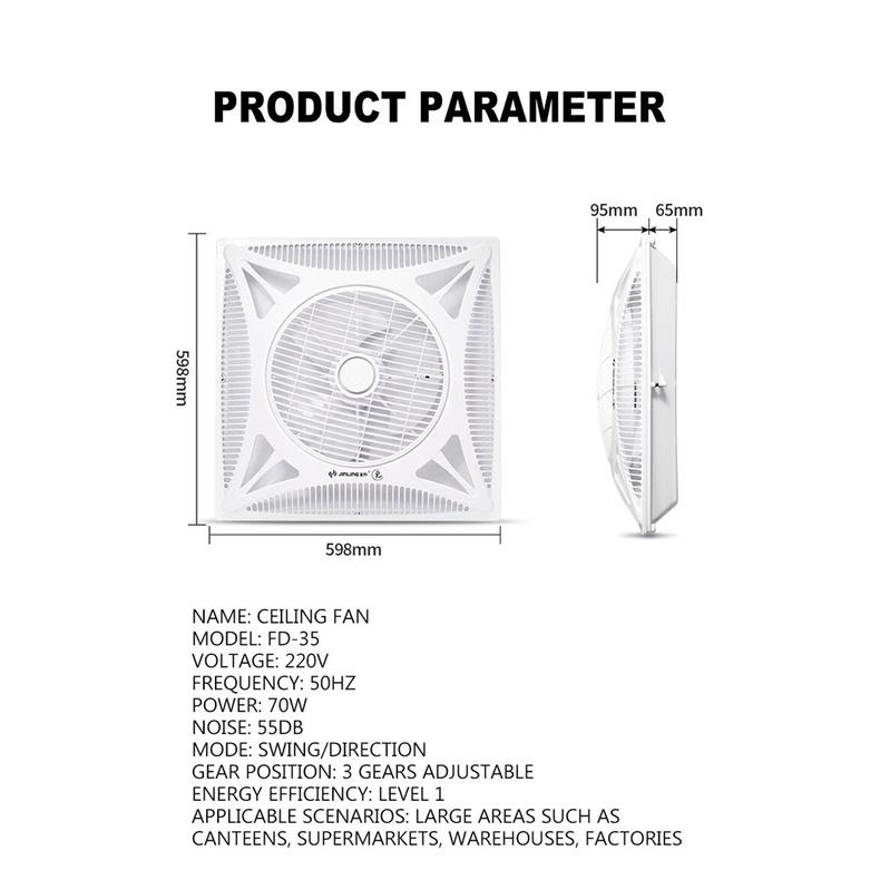 Quạt Trần FD-35 Nhôm Dây Gút Điều Khiển Từ Xa 220v 70w
