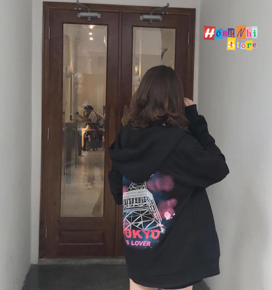 Áo Khoác Hoodie Zip In Hình TOKYO Oversize Ulzzang Unisex Dáng Rộng - MM